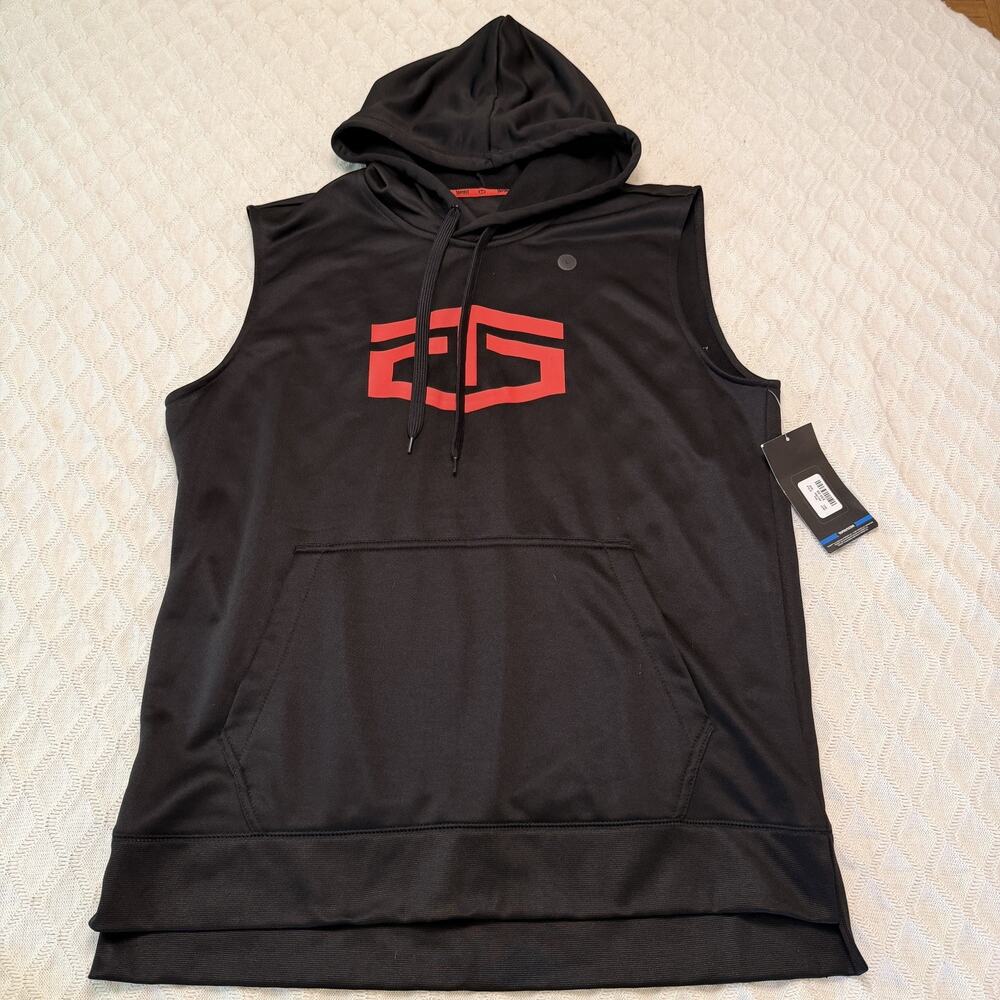 TAPOUT Black Sleeveless Hoodie Men’s Large